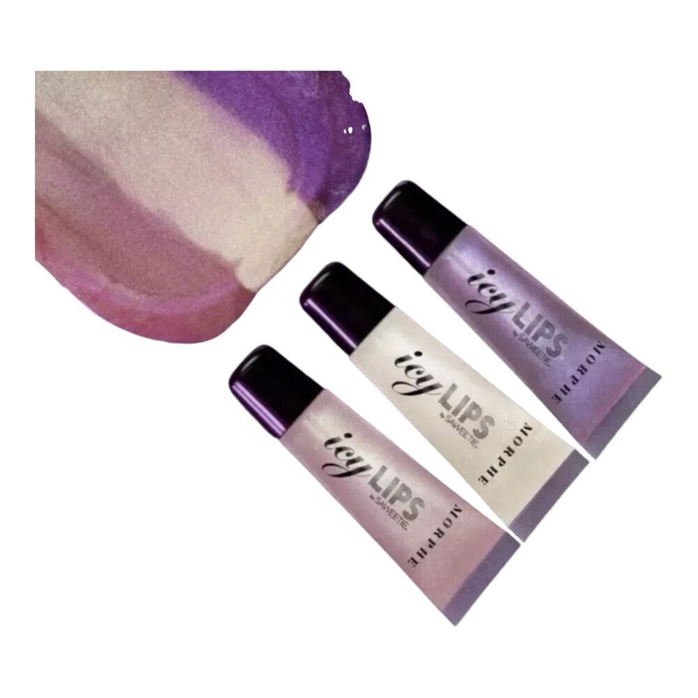 MORPHE ICY LIPS By SAWEETIE LIP PLATINUM TRIO~LTD ED~AUTHENTIC & CRUELTY FREE - Picture 2 of 3